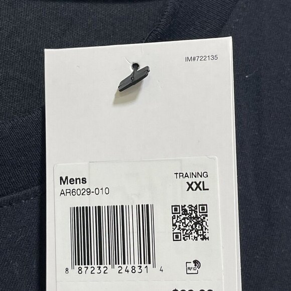 Nike Tee Mens XXL Dri-FIT Shirt T-Shirt Black White LOGO Athletic NEW Training - Picture 5 of 5